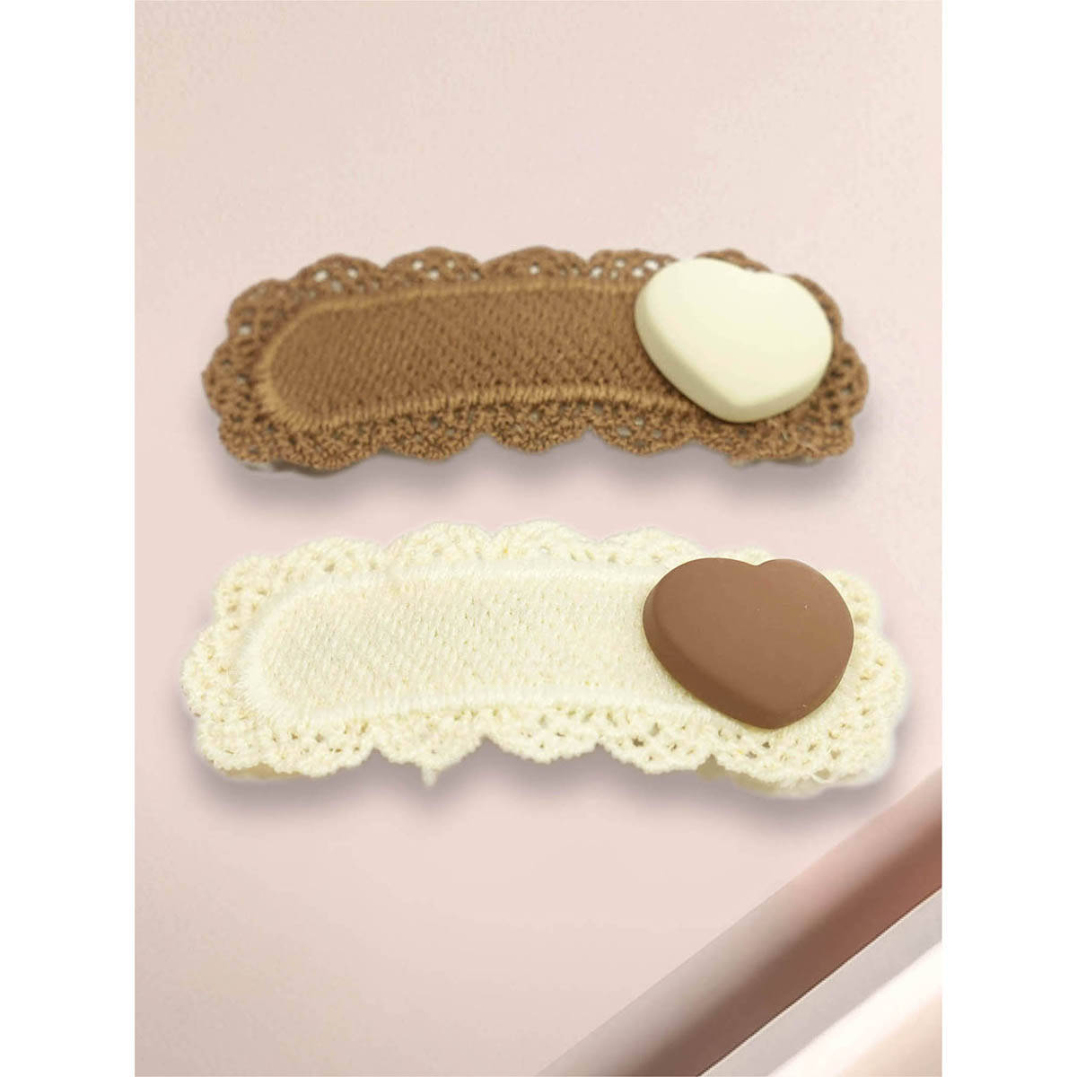 Hair Drama Co. Women Multi-Color Tic Tac Hair Clips (Set of 2)