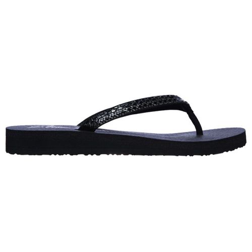 SKECHERS MEDITATION SHINE AWAY Black Cali Flipflops (UK 4)