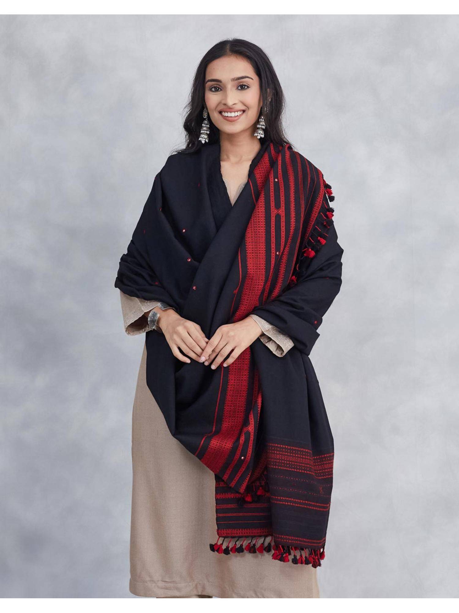 Fabindia Black Wool Shawl