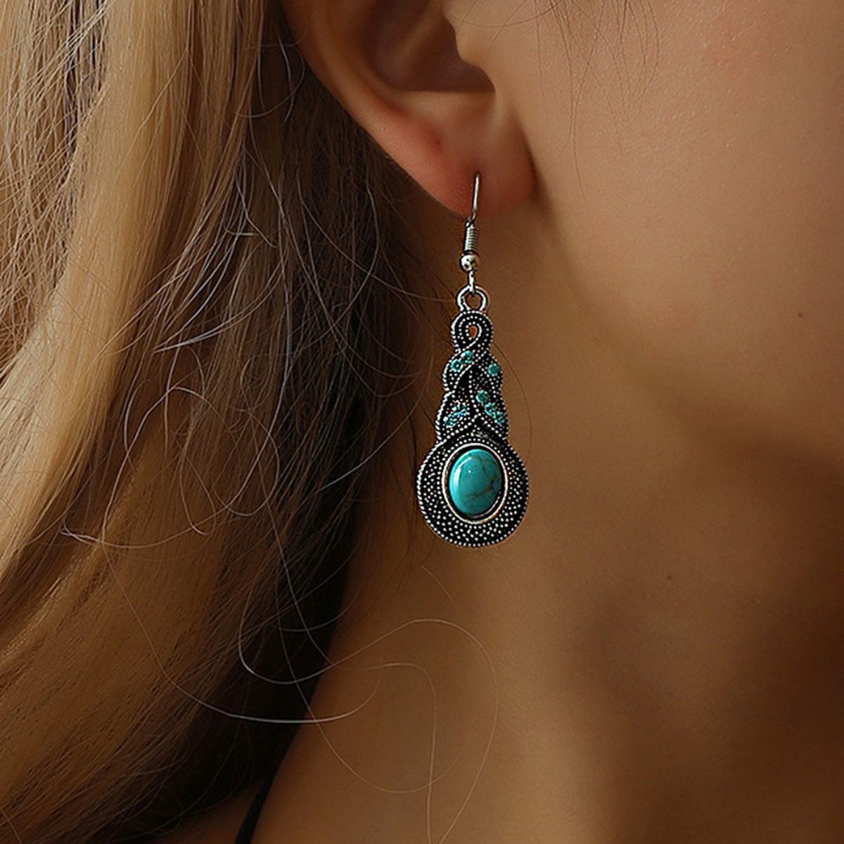 Desert nirvana deals blue earring silver