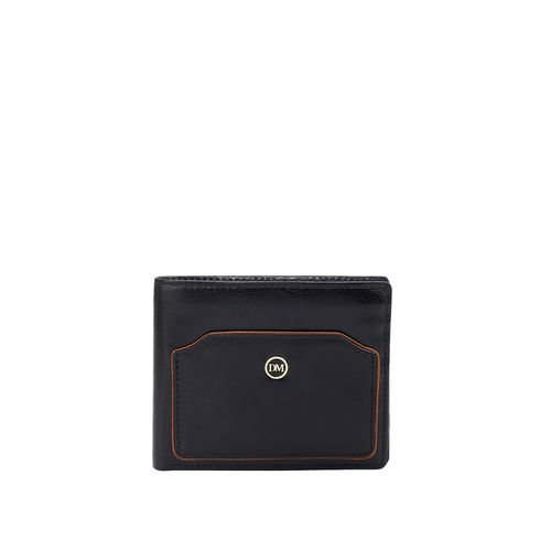 Buy Da Milano Genuine Leather Black Men's Wallet Online - Main Image