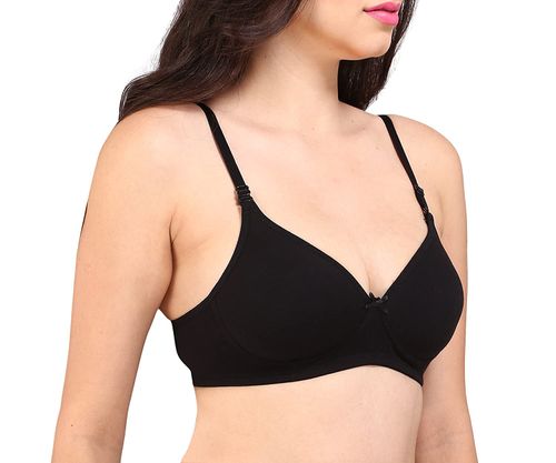 Buy Bralux Padded DNO133 Bra with Detachable Strap and Trasperent Belt Free  with size B Cup;Fabric Strech Cotton Hosiery Color Navy Blue (Size-38B)  Online at Low Prices in India 