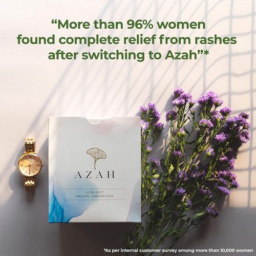 Buy Azah Rash Free Organic Sanitary Pads : Box Of 40 Pads (Without Disposal  Bags) Online