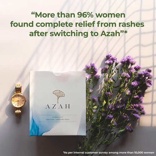 Buy Azah Rash Free Organic Sanitary Pads : Box Of 40 Pads (Without