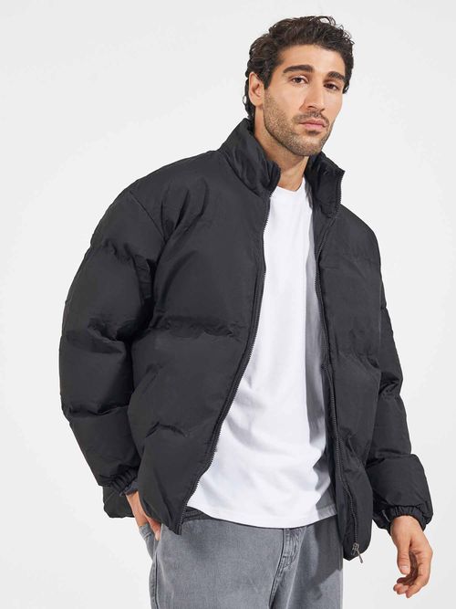 Oversized Puffer H And M Black Padded Jacket Men Slim Fit Puffer