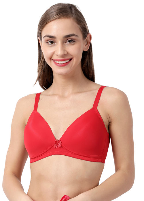 Taabu by Shyaway Everyday Bras - Padded Wirefree Full Coverage - Red (34D)