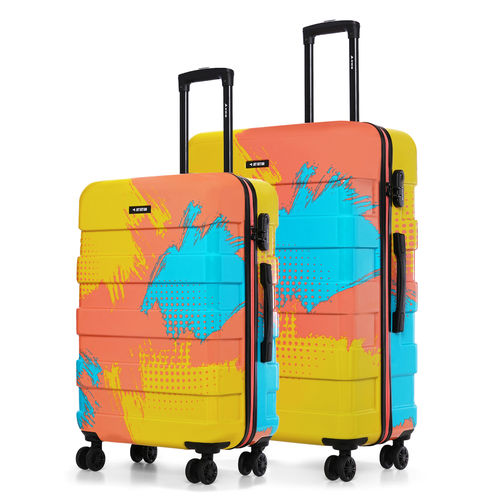 Buy Nasher Miles Jet Set Go Real Hard-Sided Printed Luggage Peach