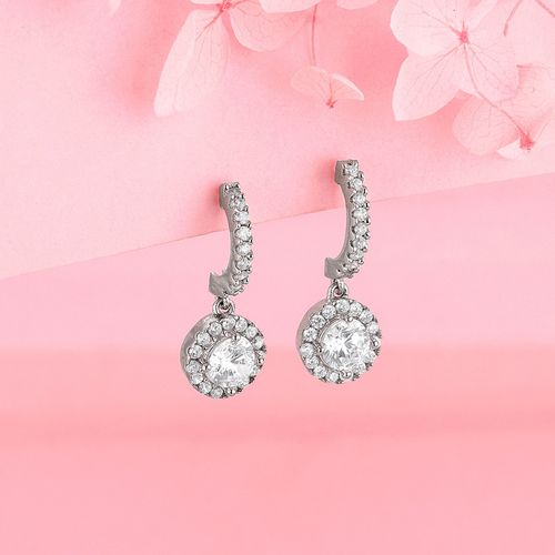 Giva 925 Sterling Silver Zircon Drizzle Drop Earring For Women And Girls