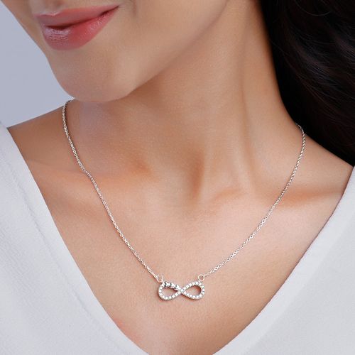 Buy Giva 925 Sterling Silver Infinity Heart Pendant With Link