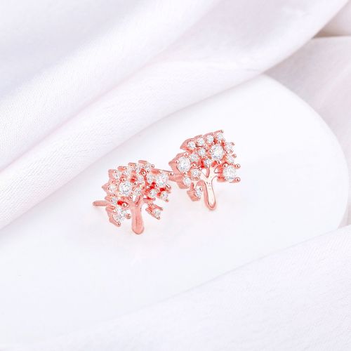 GIVA Rose Gold Tree Of Life Earrings