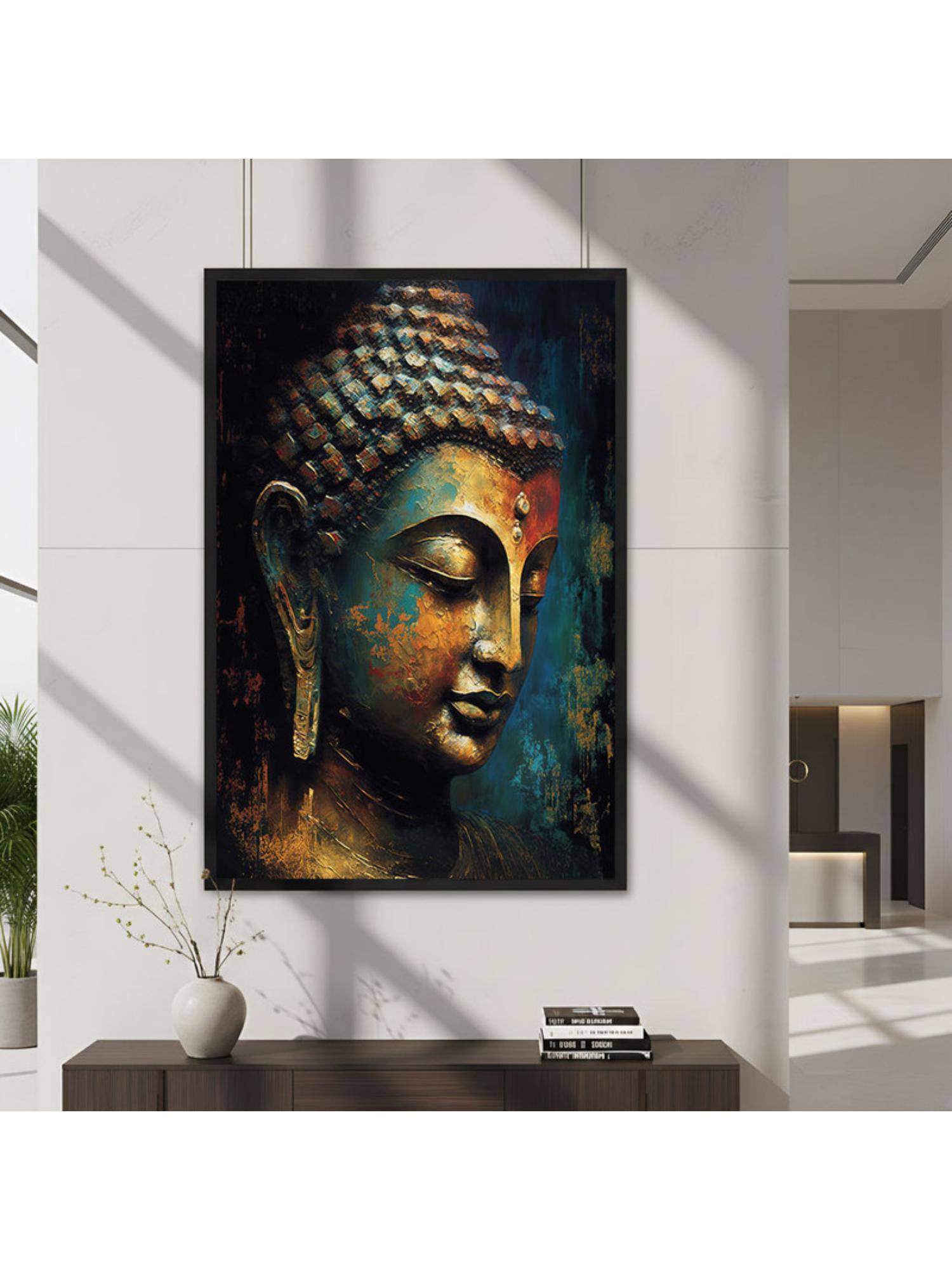 Buy The Castle Decor Lord Buddha Wall Painting Online