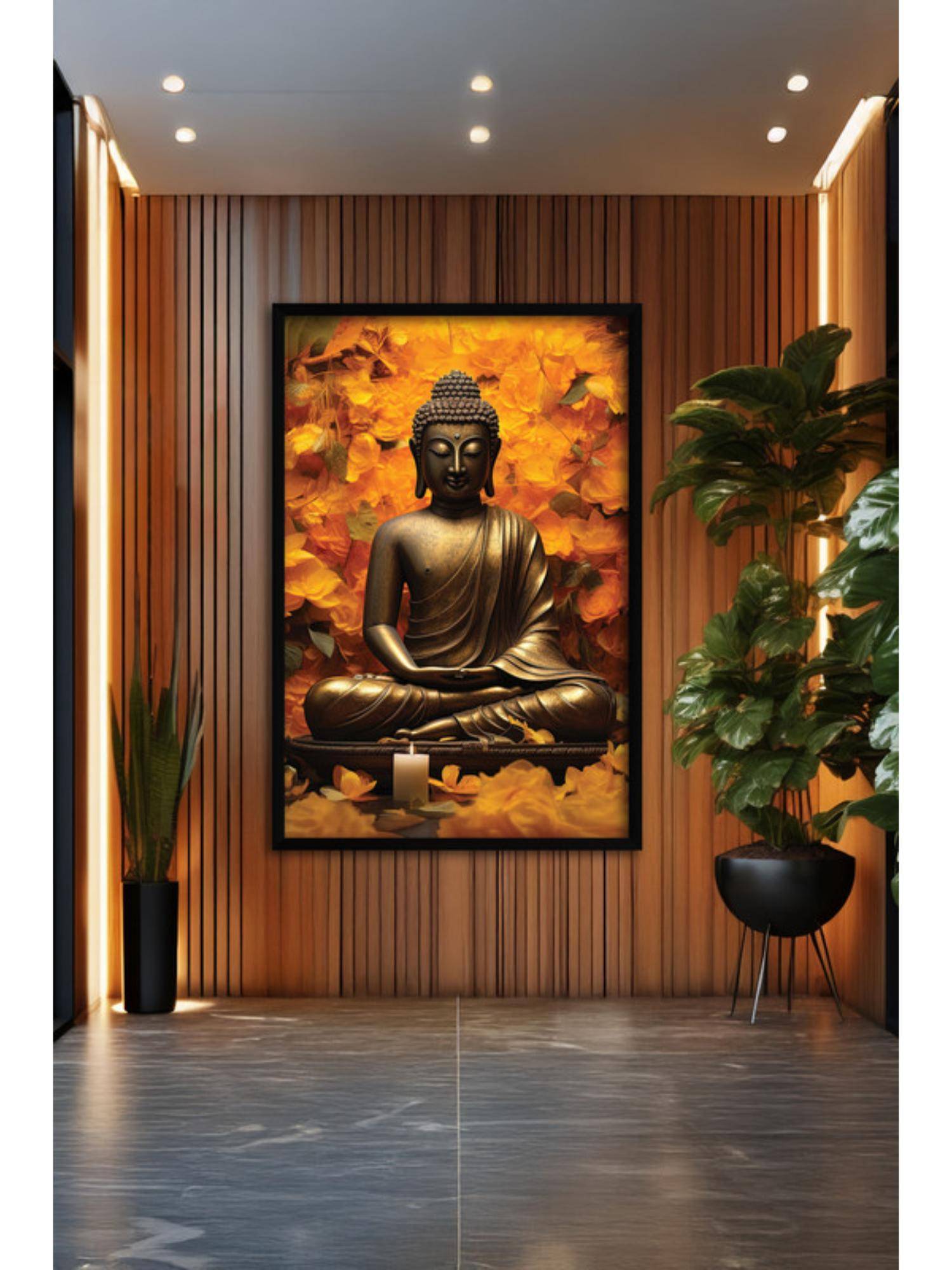 Buy The Castle Decor Lord Buddha Wall Painting Online