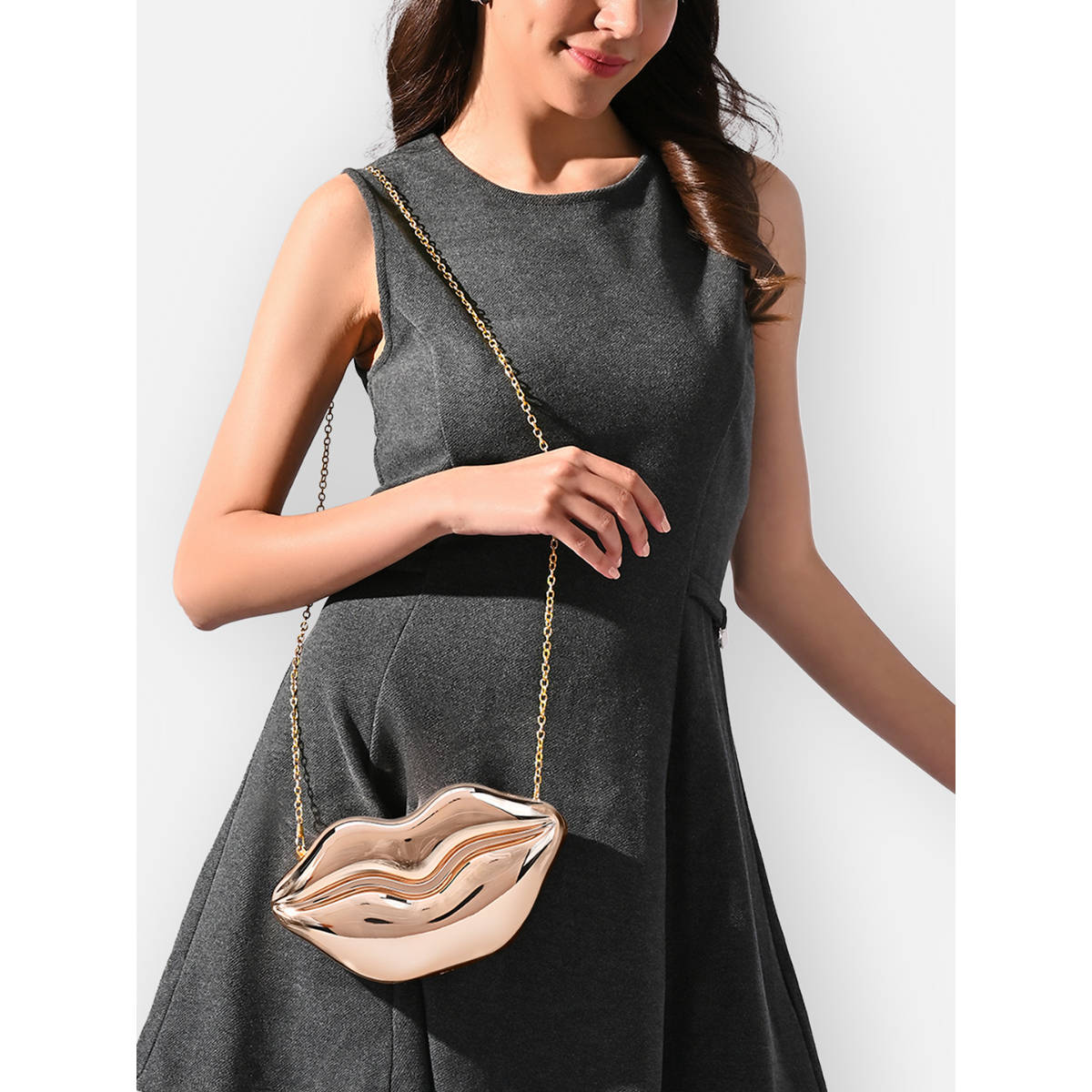 Lavie Luxe Women's Kiss Clutch (Rose Gold) (S)
