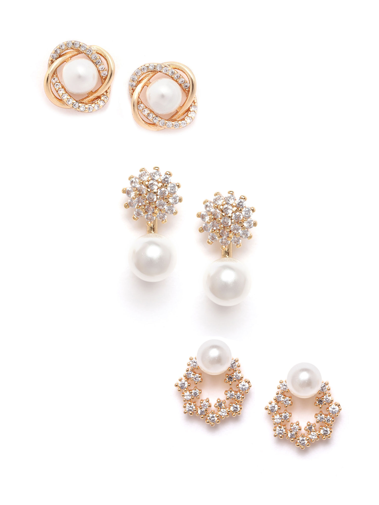 contemporary pearl earrings