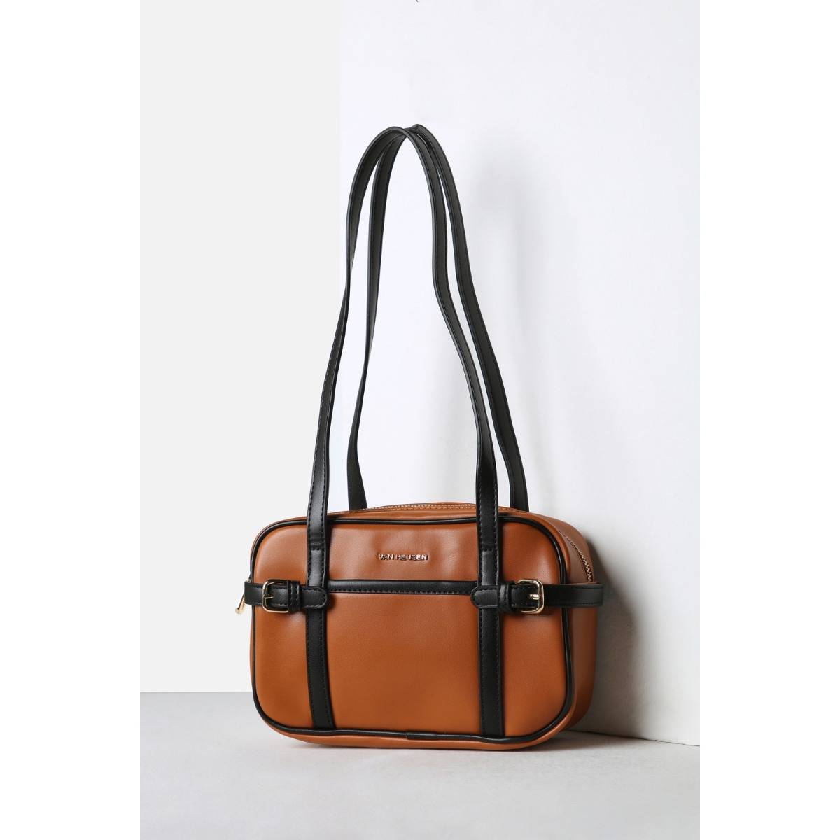 Van Heusen Women Tan Solid Casual Handbag