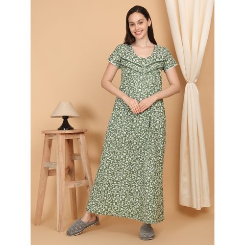 green emerald velvet dress Lucy Lace Nightgown - Green main image 0