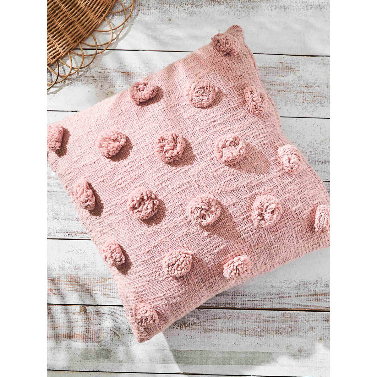 Bikaner Bloom Pink Cushion Cover 16X16 Inch main image 1