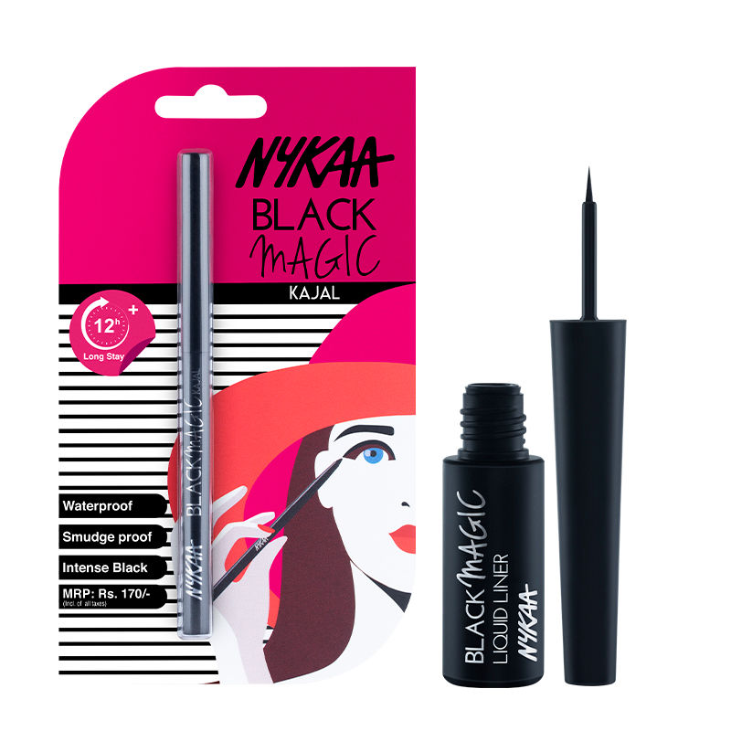 Nykaa Cosmetics Insta Magic Eyes Duo- Black Magic Kajal & Black Magic Eyeliner