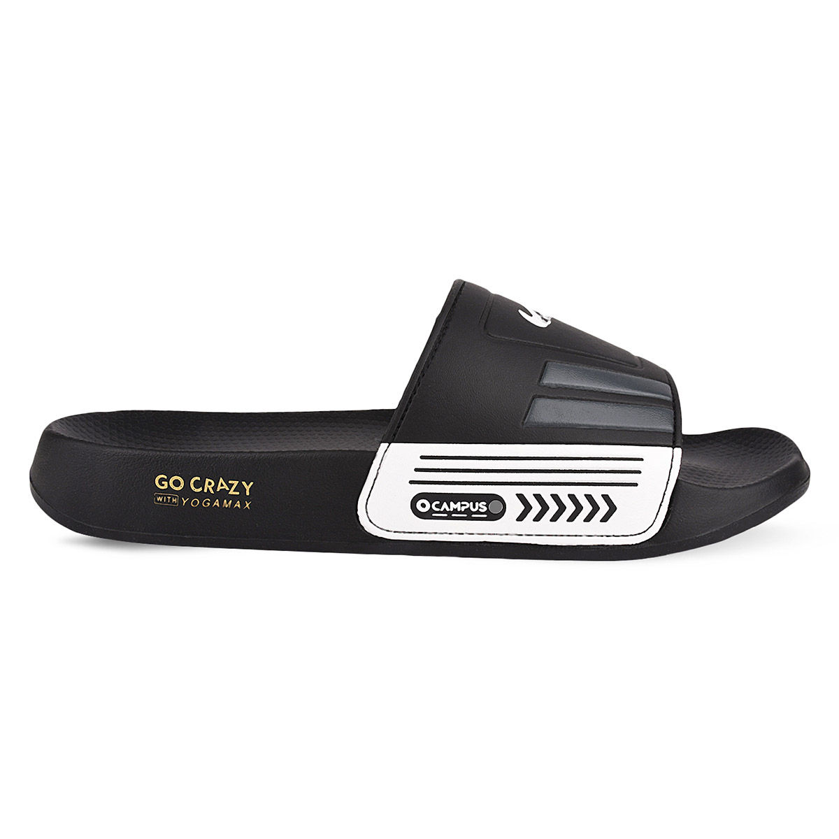 Buy Campus Sl 428 Black Mens Sliders Online