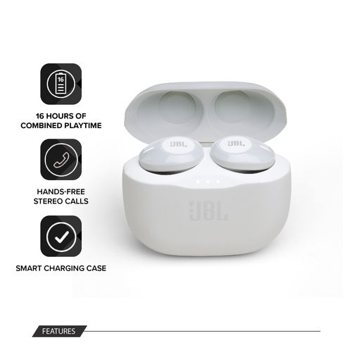 JBL Tune 120Tws True Wireless In Ear Headphones (White)