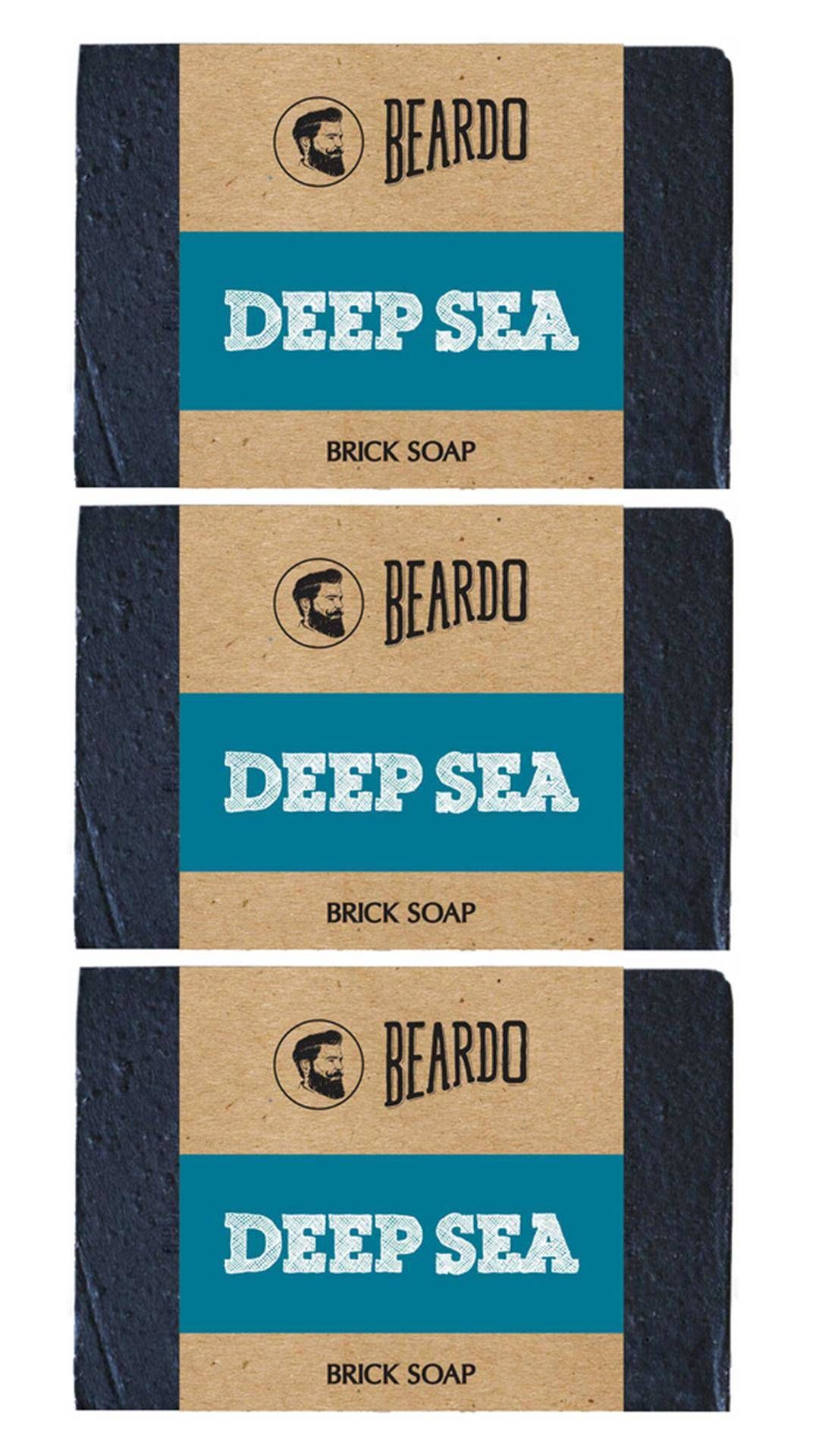 Beardo Deep Sea Brick Soap - 125 gm - Set Of 3
