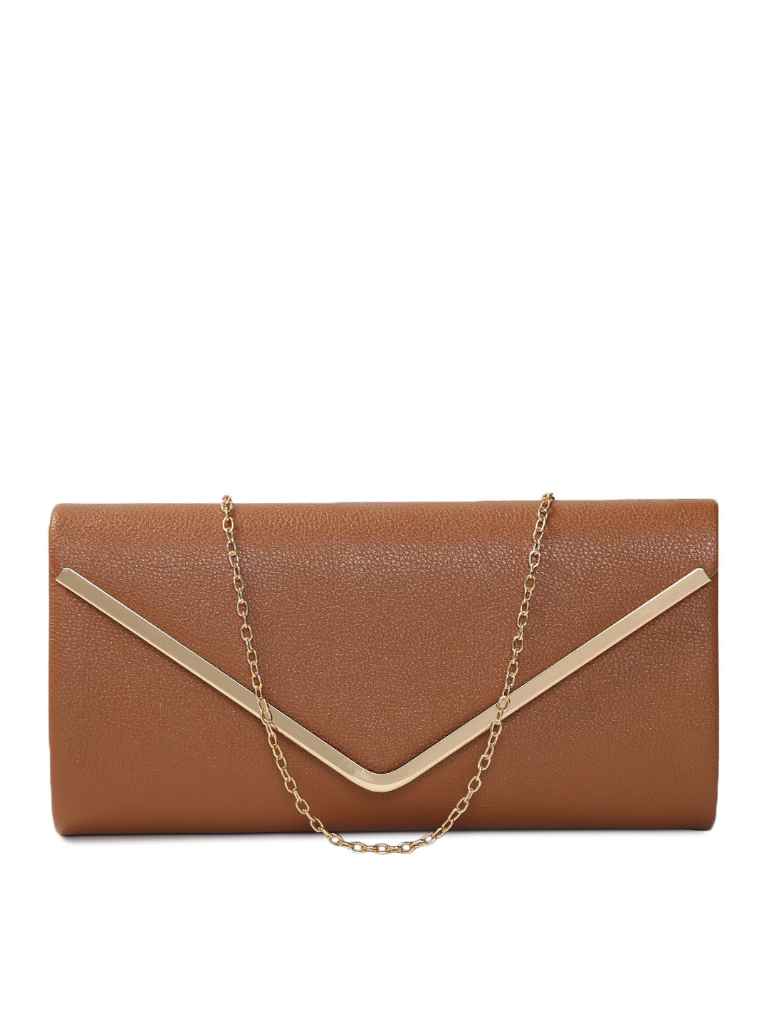 Buy Toniq Brown Envelope Clutch Online