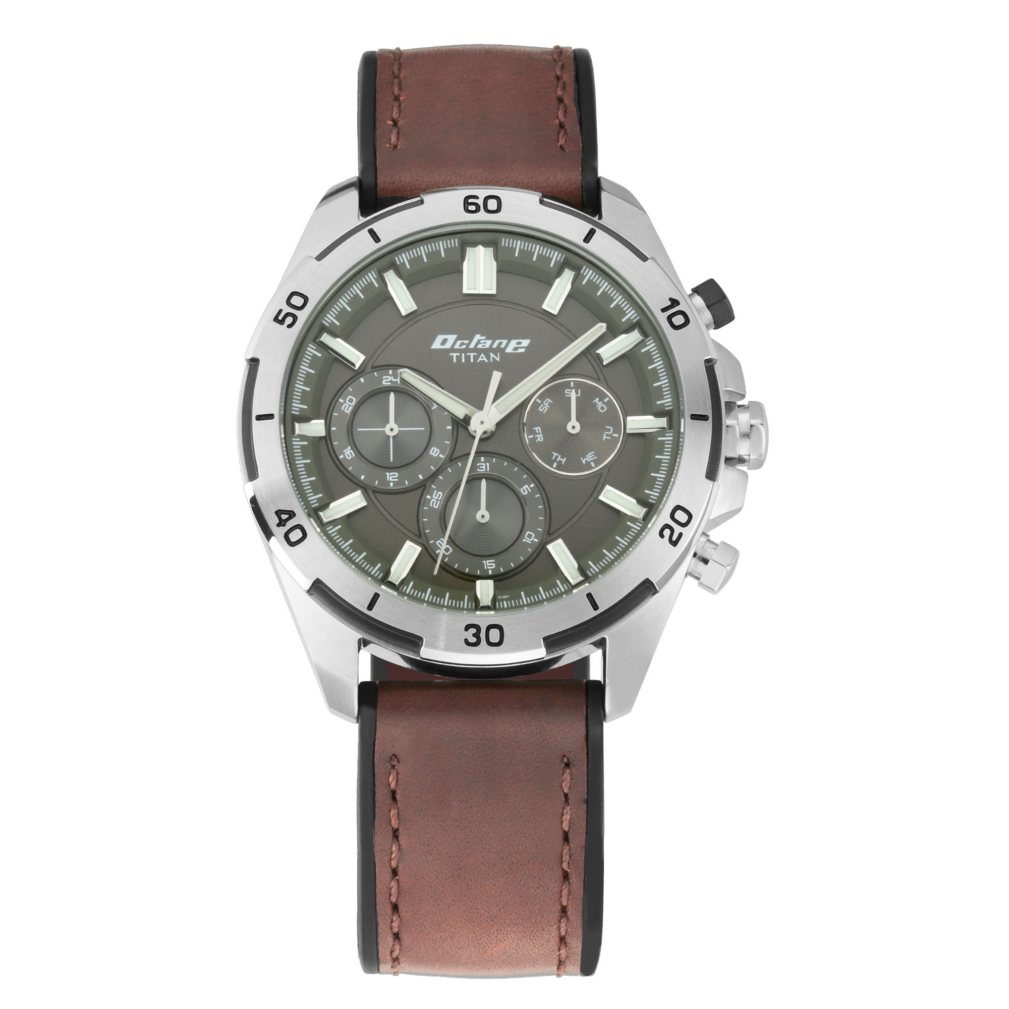 Buy Online Titan Octane Aerobatics Black Dial Chronograph Stainless Steel  Strap watch for Men - 1857nm01 | Titan