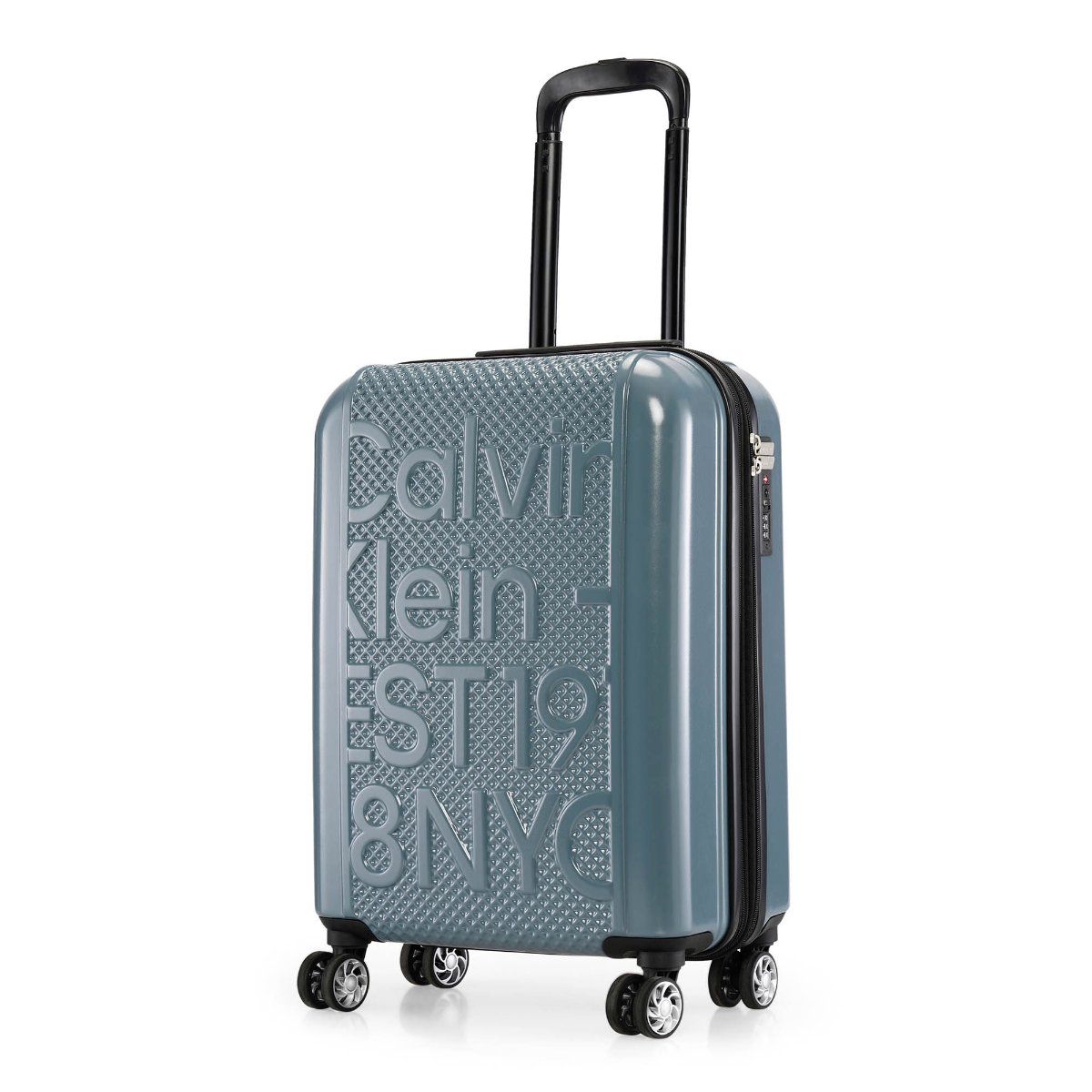 Calvin Klein EST. IN NYC Stormy Weather Grey 20 Inch Hard Cabin Luggage Bag S