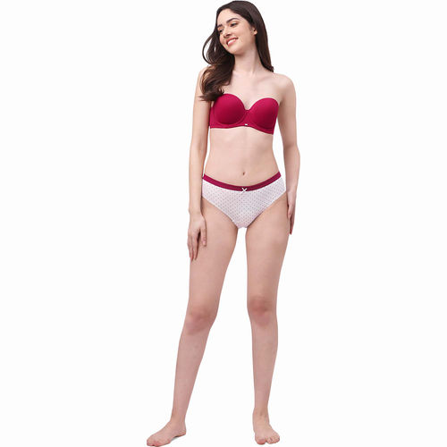 Buy SOIE Medium Coverage Padded Wired Multiway Strapless Bra with Detachable  Straps-Cheery) Online