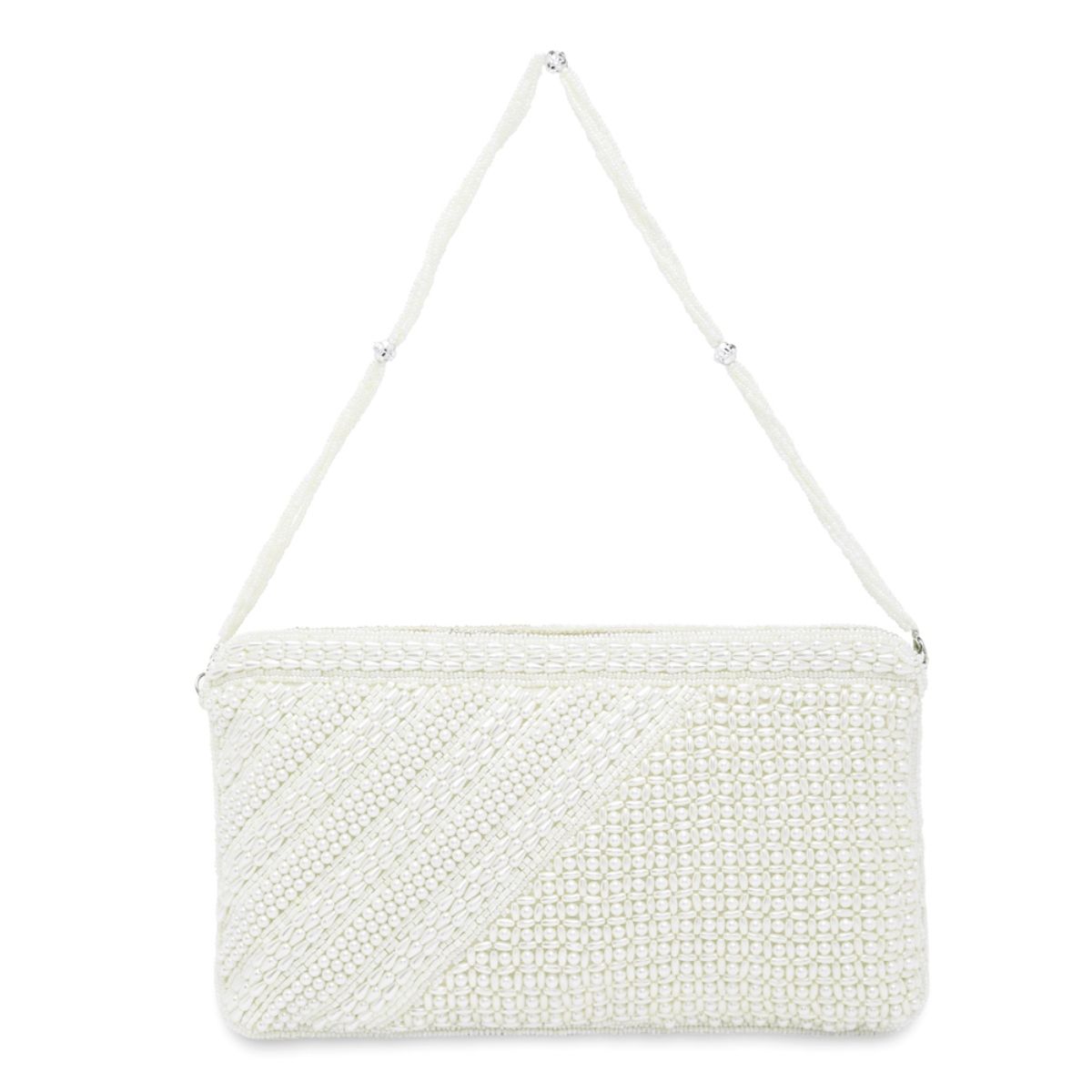 AFKOMST Small Clutch Purses for Women Summer Crossbody Bags and Straw  Wristlet Handbags with Chain Strap, White, Small | AFKOMST