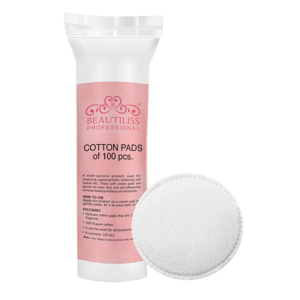 Beautiliss Soft Cotton Round Pads for Gentle Makeup Removal Cleansing and Skincare Routine