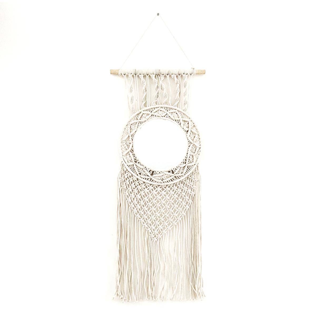 Casa Luna Decor Naomi Hanging Macrame Mirror Tapestry