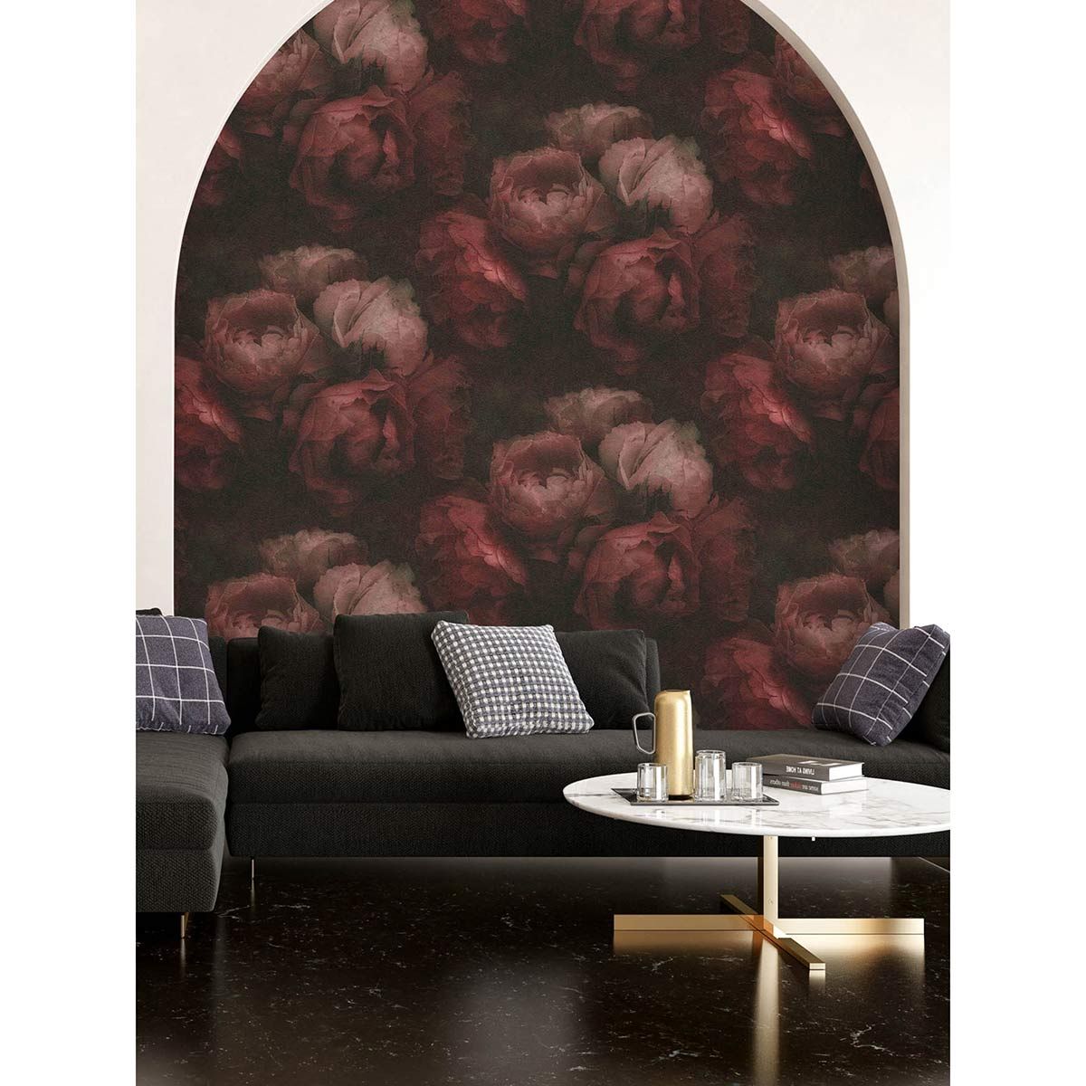 Buy Glowvia Royal Red Wallpaper for Wall Floral Wallpaper for  HomeOfficeLiving RoomHotelCafé Size57 Sqft Online at Low Prices in  India  Amazonin