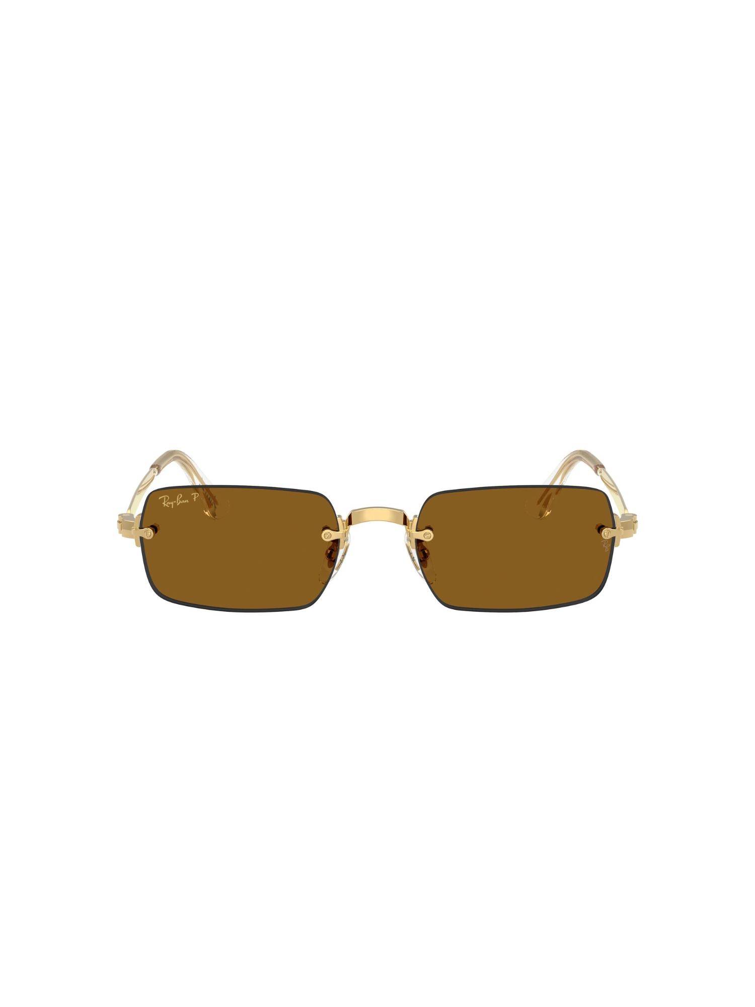 Ray-Ban Unisex Polarized Brown Lens Rectangle Sunglasses -0Rb3928001/8354 (54)