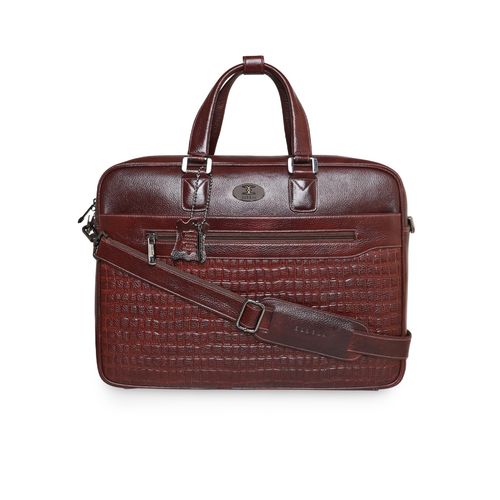 Buy ESBEDA Unisex Brown Color Croco Pattern Laptop Bag Online