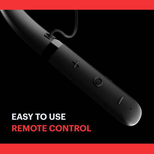 Noise Tune Charge Neckband Bluetooth Headset With Mic (Jet Black)