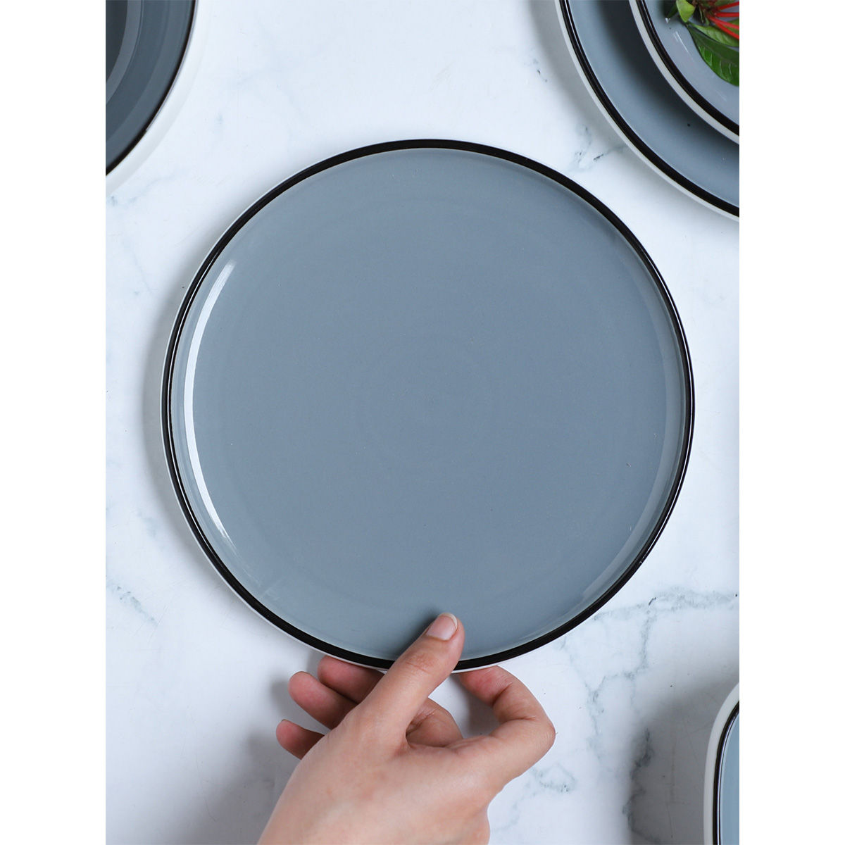 Nestasia Round Grey Plate Buy Nestasia Round Grey Plate Online at Best