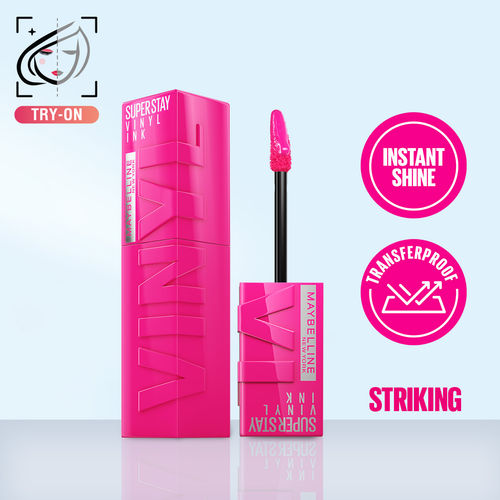 Maybelline New York Super Stay Vinyl Ink Liquid Lipstick, Instant Shine Lasts Up To 16H