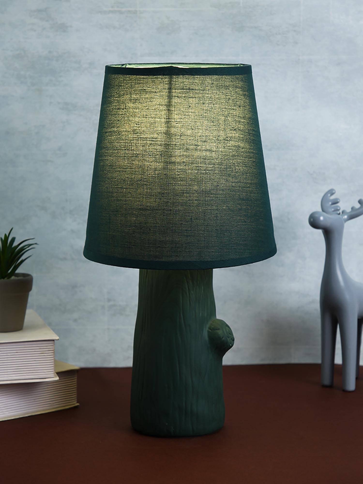 Tayhaa Teal Green Ceramic Table Lamp