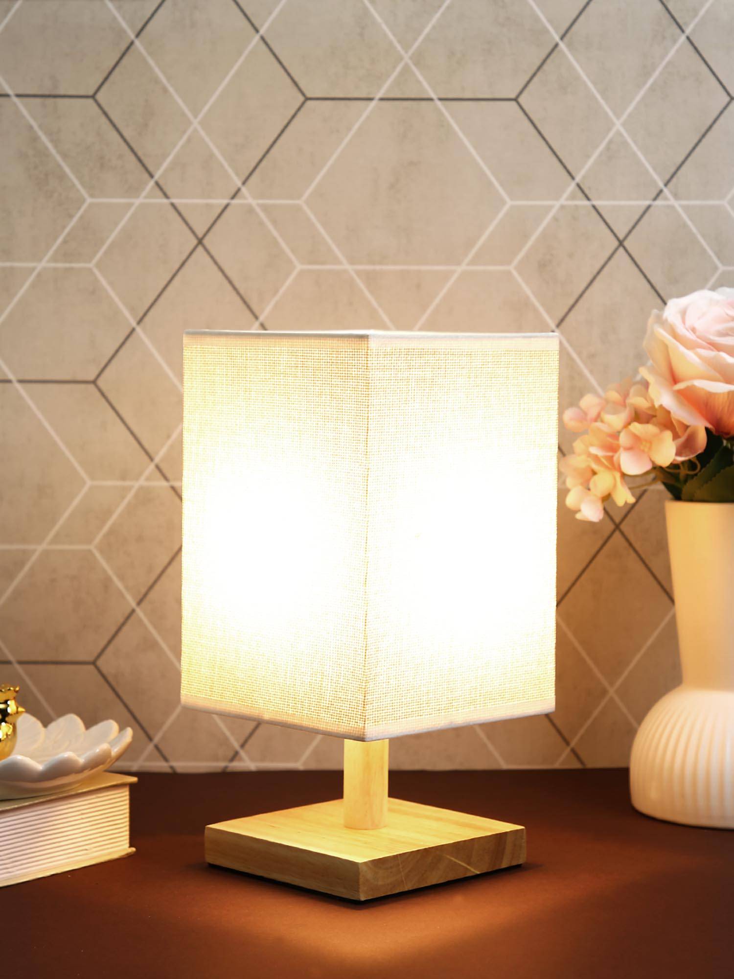 Tayhaa Cream Wood Lamp Shade