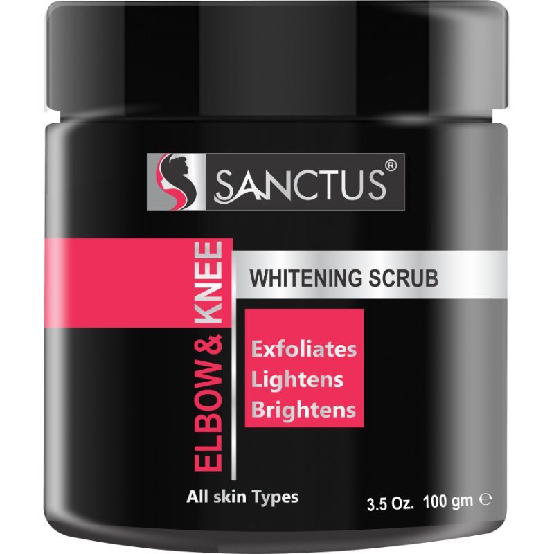 SANCTUS Elbow & Knee Whitening Scrub - Skin Exfoliating, Lightening & Brightening Formula
