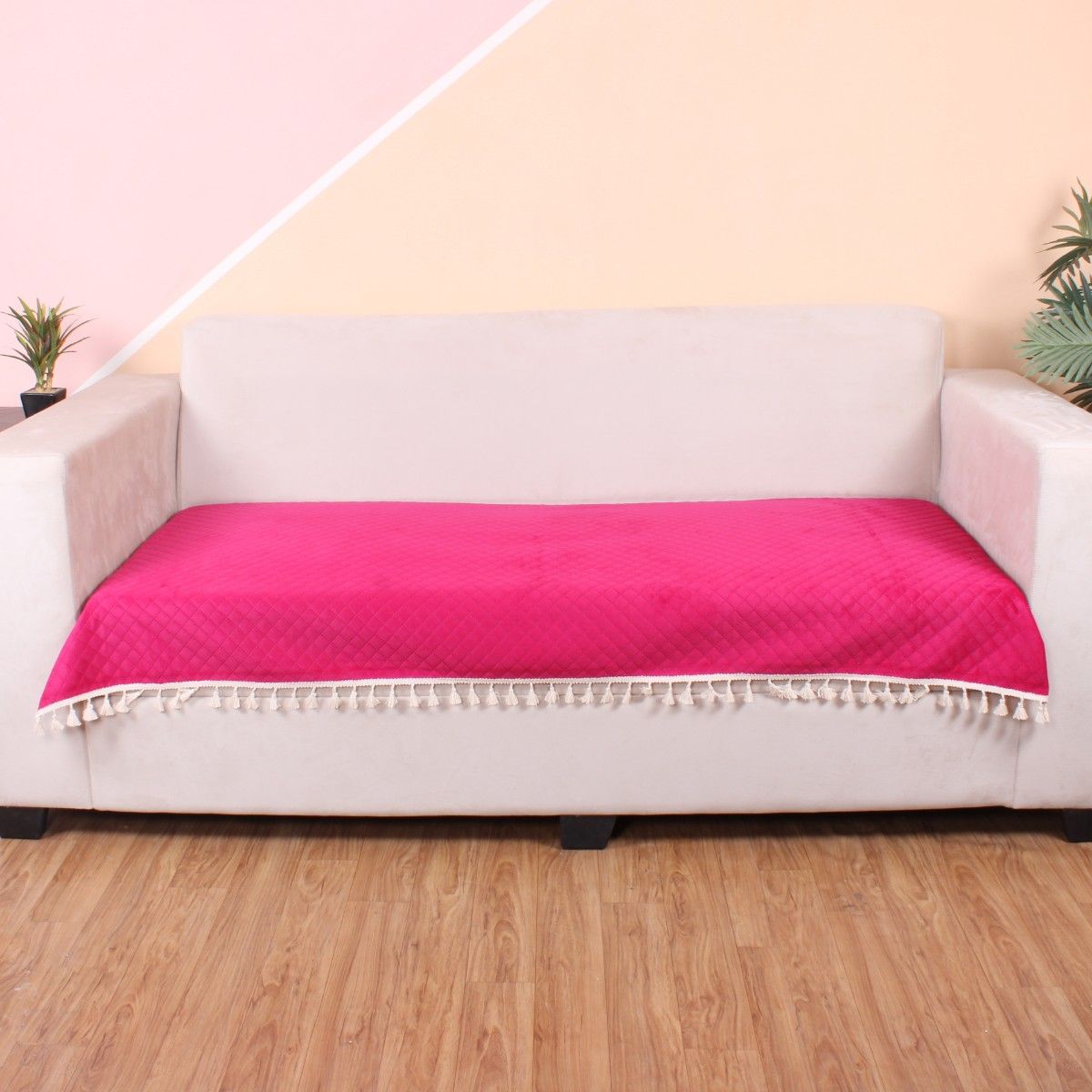 Hot pink sofa cover sale