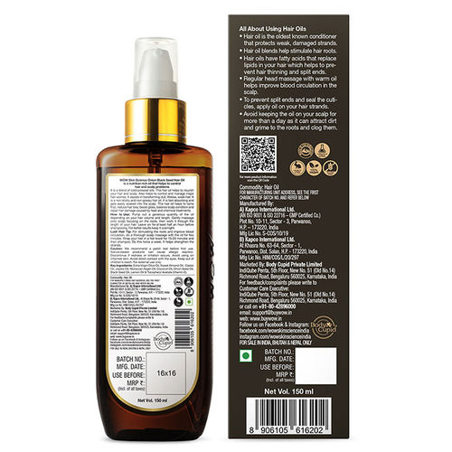 WOW Skin Science Onion Hair Oil With Black Seed Oil Extracts - Controls Hair  Fall: Buy WOW Skin Science Onion Hair Oil With Black Seed Oil Extracts -  Controls Hair Fall Online