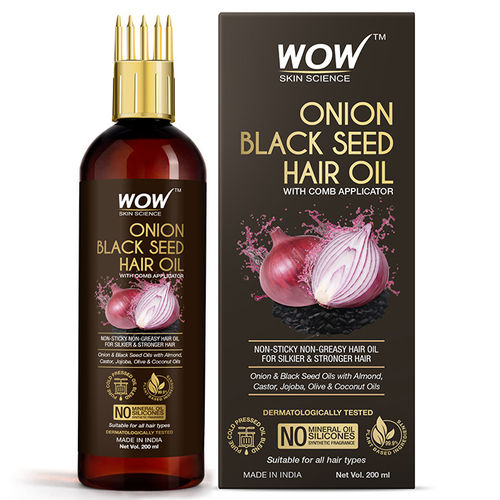 WOW Skin Science Onion Black Seed Hair Oil For Silkier & Stronger Hair: Buy  WOW Skin Science Onion Black Seed Hair Oil For Silkier & Stronger Hair  Online at Best Price in