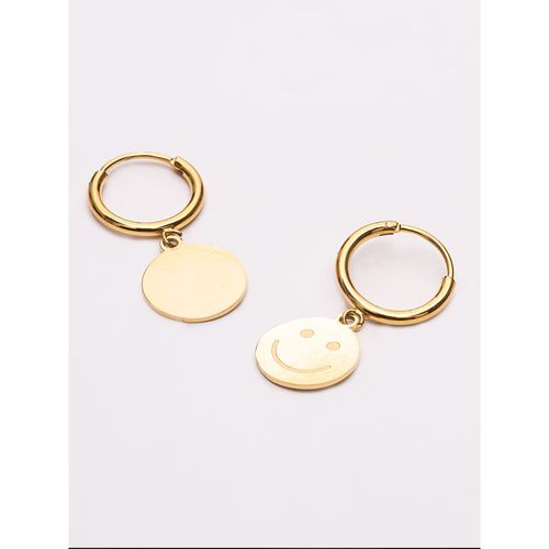 Buy Palmonas 18k Gold Plated Smiley Face Hoop Earrings for Women