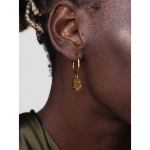 Buy Palmonas 18k Gold Plated Smiley Face Hoop Earrings for Women