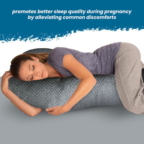 SLEEPSIA Premium Shredded Memory Foam J Shape Pregnancy Pillow for Pregnant  Woman Grey
