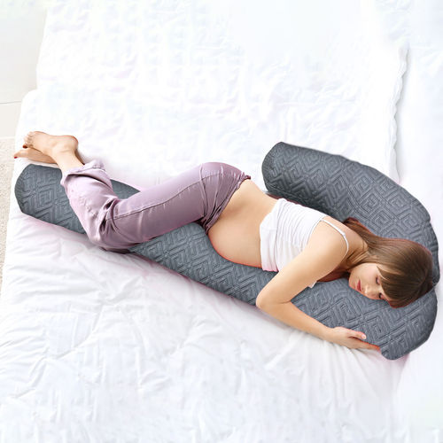 Buy SLEEPSIA Premium Shredded Memory Foam J Shape Pregnancy Pillow