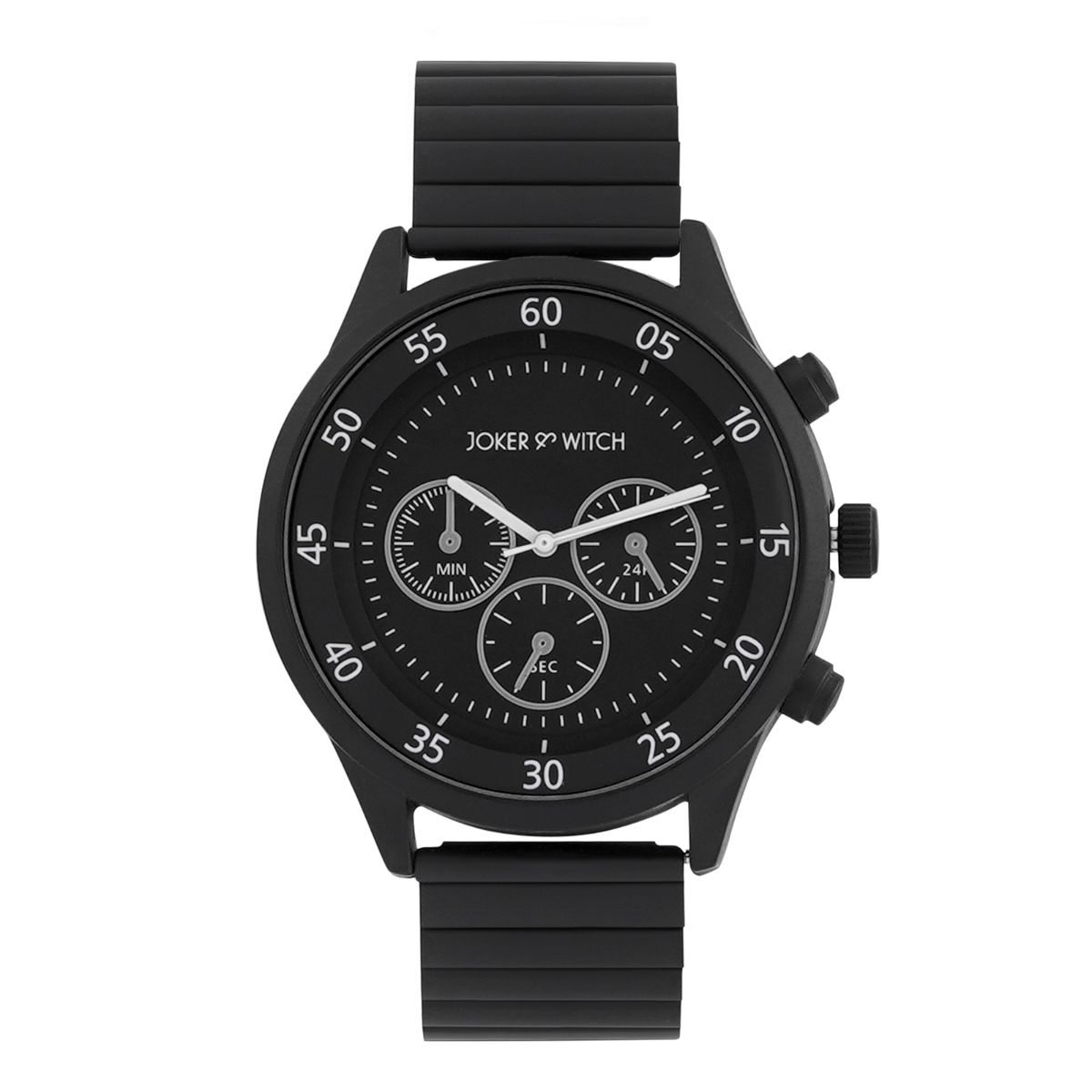 J.O⭐【mat-BLACK】‼️交渉⭕ Buy Joker & Witch Ajax All Black Metallic Strap Watch Online