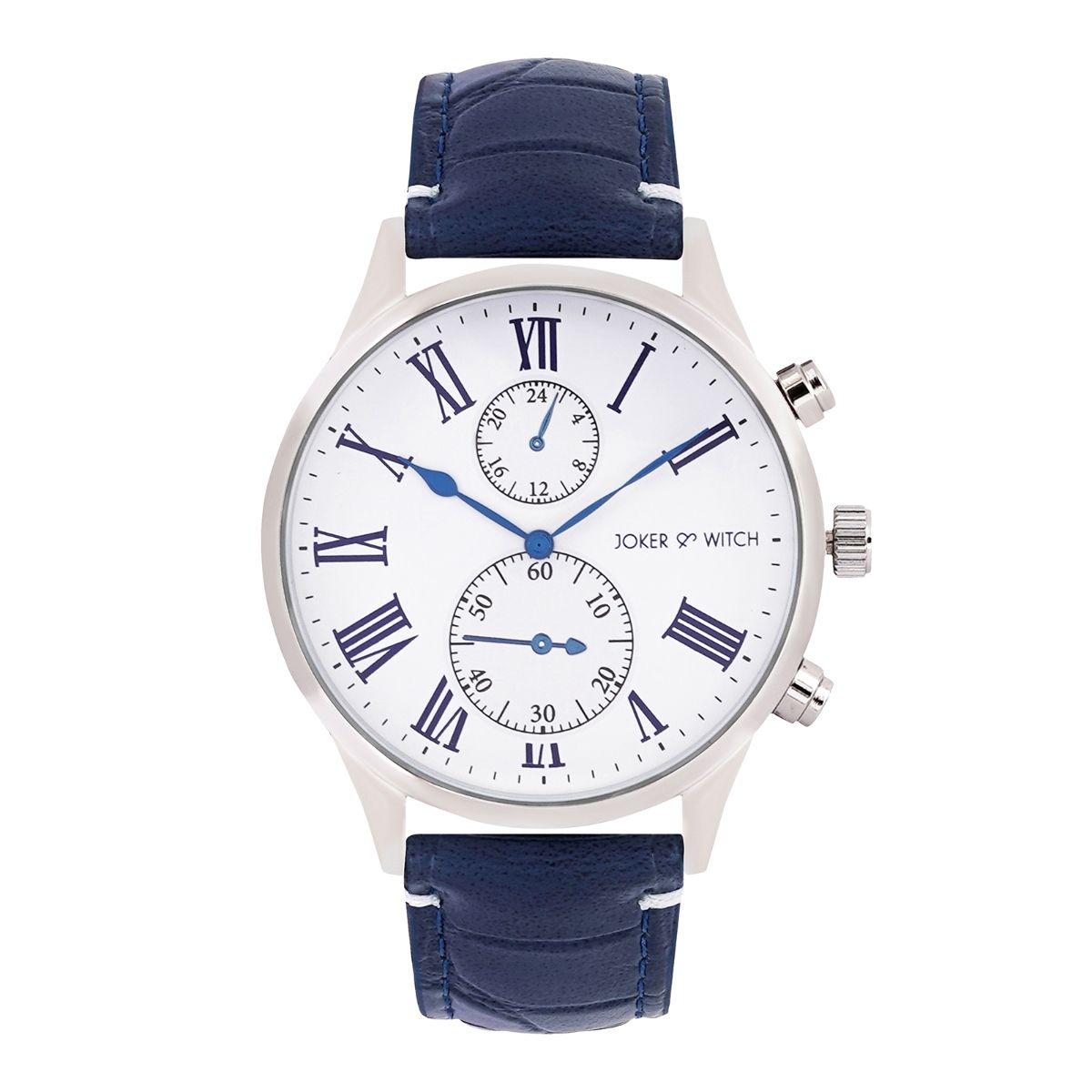 Buy Joker & Witch Heisler White Dial Blue Pu Strap Watch Online